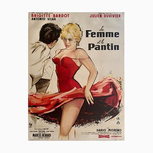 Póster de película Una mujer como Satanás francesa de Yves Thos, 1959