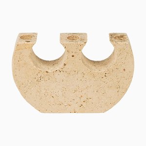 Mid-Century Candleholder in Travertine from Fratelli Mannelli, Italy, 1970s