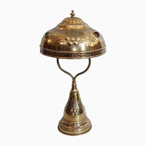 Lampada da tavolo Arts & Crafts in ottone, fine XIX secolo