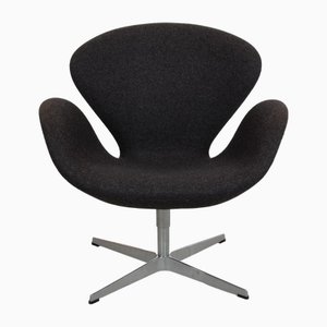 Swan Chair in Dark Grey Wool Fabric by Arne Jacobsen, 2012