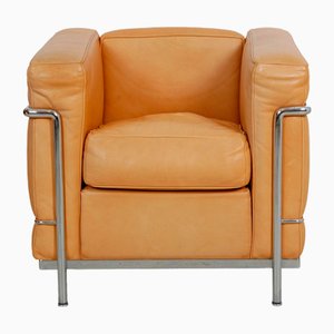 LC2 Stuhl aus Naturleder von Le Corbusier