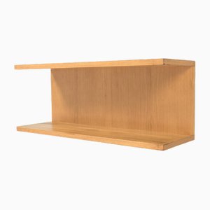 Blonde Wood Veneer Wall Shelf