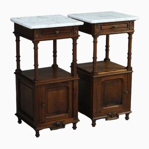 French Marble Bedside Cabinets, Set of 2