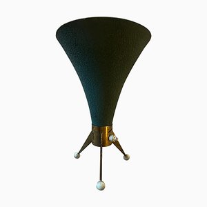 Lámpara de mesa Sputnik Mid-Century moderna de latón al estilo de Stilnovo, años 50