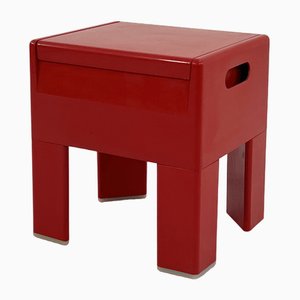 Red G-Box Stool & Container Box by Olaf Von Bohr for Gedy, 1970s