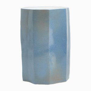 Geometric Ceramic Side Table in Denim by Project 213A