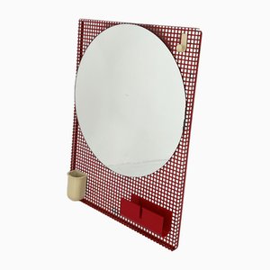 Wire Wall Mirror with Utensils, 1980s