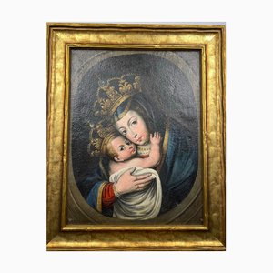 The Virgin of Bethlehem, 18th Century, Oil on Canvas, Framed