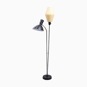 Lámpara de pie de acero de Hans Bergström para Ateljé Lyktan, años 50
