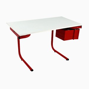 Red Drafting Desk by Joe Colombo for Bieffeplast, 1970s