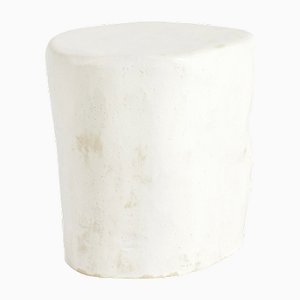 Small Ceramic Side Table in White Glaze by Project 213A