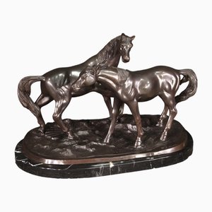 Grande scultura di cavallo, XX secolo, bronzo