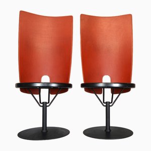 Swivel Chairs by Borge Lindau for Bla Station, 1986, Set of 2