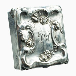 American Edwardian Postage Stamp Box in Sterling Silver