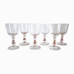 Biedermeier Wine Glasses, 1880s, Set of 6