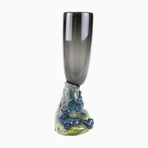 Vase Art en Verre par Björn Stern, Suède, 1989