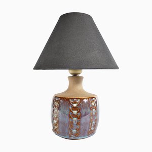 Scandinavian Modern Blue Glazed Stoneware Table Lamp from Søholm Stoneware, 1960s