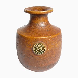 Desert Brown Sahara Vase attributed to Sven Wejsfelt for Gustavsberg, Sweden, 1970s