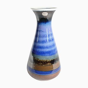 Large Polychrome Stoneware Vase by Gösta Millberg for Rörstrand, Sweden, 1960s
