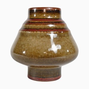 Mid-Century Modern Steingut Bambus Vase von Olle Alberius für Rörstrand, Schweden, 1960er