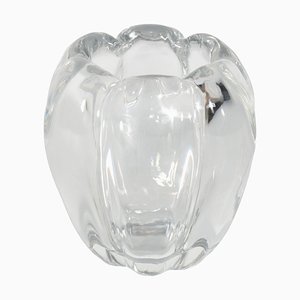 Swedish Grace Crystal Glass Stella Polaris Vase by Vicke Lindstrand for Orrefors, 1930s
