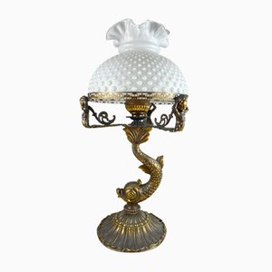 Bronze Table Lamp, Italy, 1950s