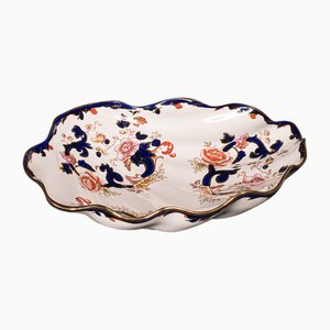 Large Vintage English Shell Shaped Ceramic Fruit Bowl, 1970s