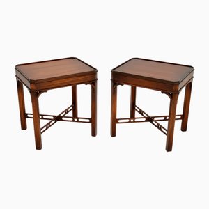 Chippendale Side Tables, 1950s, Set of 2