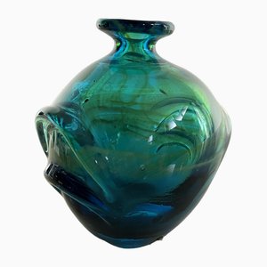 Maltese Handmade Glass Vase, 1970s