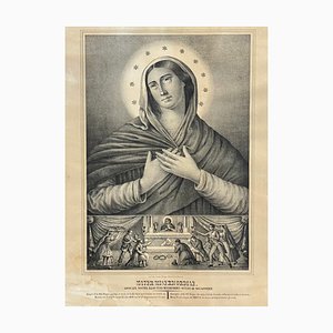 Virgin Mother of Mercy Venerated in Rimini, 1850, Lithograph