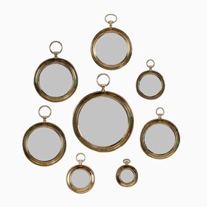 20ème Siècle Collection de Miroirs en Forme de Montre de Poche, 1970s, Set de 8