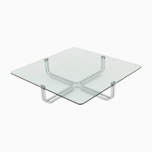 Glass Coffee Table by Gianfranco Frattini for Cassina, 1973