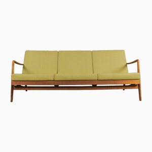 Green New Upholstery Adjustable Scandinavian Sofa, 1960s