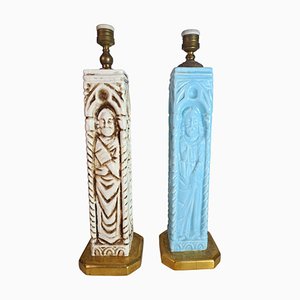 Portico de la Gloria Manises Lamps in Ceramic, 1920s, Set of 2