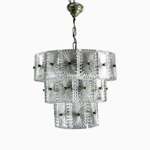 Lámpara de araña austriaca de cristal, años 60