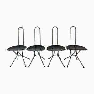 Postmodern Folding Chairs by Niels Gammelgaard for Ikea, 1980s, Set of 4