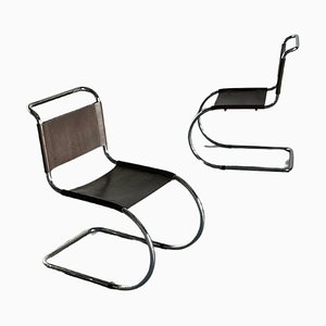 Bauhaus Cantilever Chairs by Mies van der Rohe, 1980s, Set of 2
