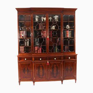 19th Century Four Door Breakfront Bookcase attributed to Edwards & Roberts, 1890s