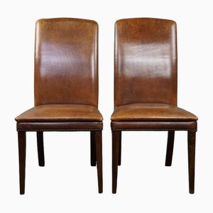 Dining Room Chairs in Leather, Set of 4