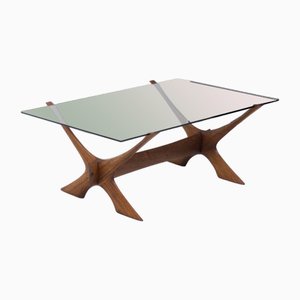 Table Basse Condror en Noyer et Verre Erebro par Fredrik Schriever-Abeln