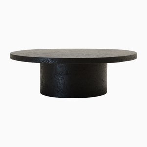 Brutalist Black Stone Resin Coffee Table, The Netherlands, 1970s