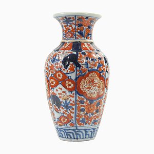 Jarrón Imari japonés de porcelana, década de 1890