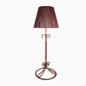 Wrought & Gilded Iron Table Lamp attributed to Maison Ramsay, 1940s
