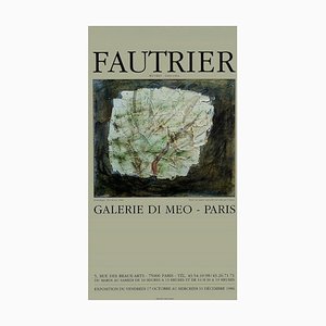 Affiche d'exposition Jean Fautrier, Galerie Di Meo, 1986, Estampe