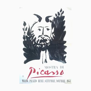 Después de Pablo Picasso, Faun: Póster de la exposición de Milán, 1953, Impresión en offset