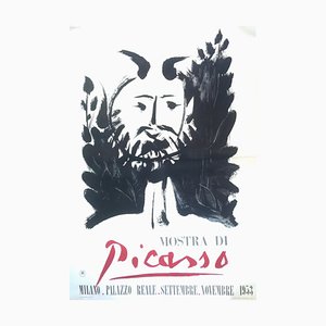 Dopo Pablo Picasso, Fauno: Manifesto della Mostra di Milano, 1953, Stampa offset