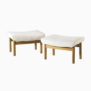 Tabourets en Chêne par Ejner Larsen et Aksel Bender Madsen pour Willy Beck, 1961, Set de 2