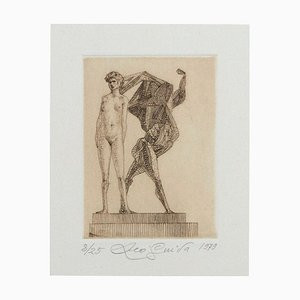 Leo Guida, Venere ed Ercole, Incisione originale su carta, 1979