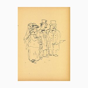 George Grosz, afligido, litografía y offset original, 1923