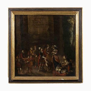 Sconosciuto, Il mercato, Pittura, XVIII secolo, Incorniciato